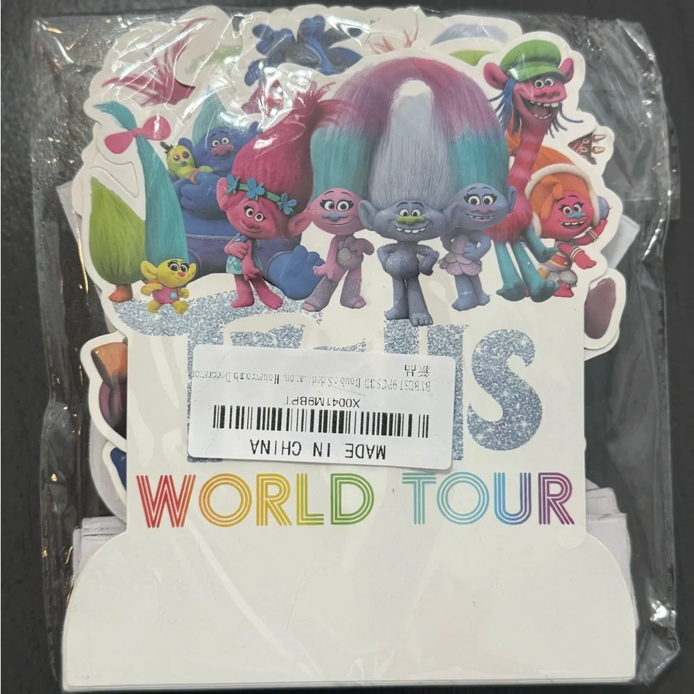 Set of 9 Trolls World Tour Honeycombs Birthday party decorations New